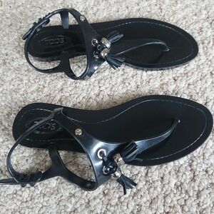 Tod's Jelly With Tassel Details Thong Sandals size 5